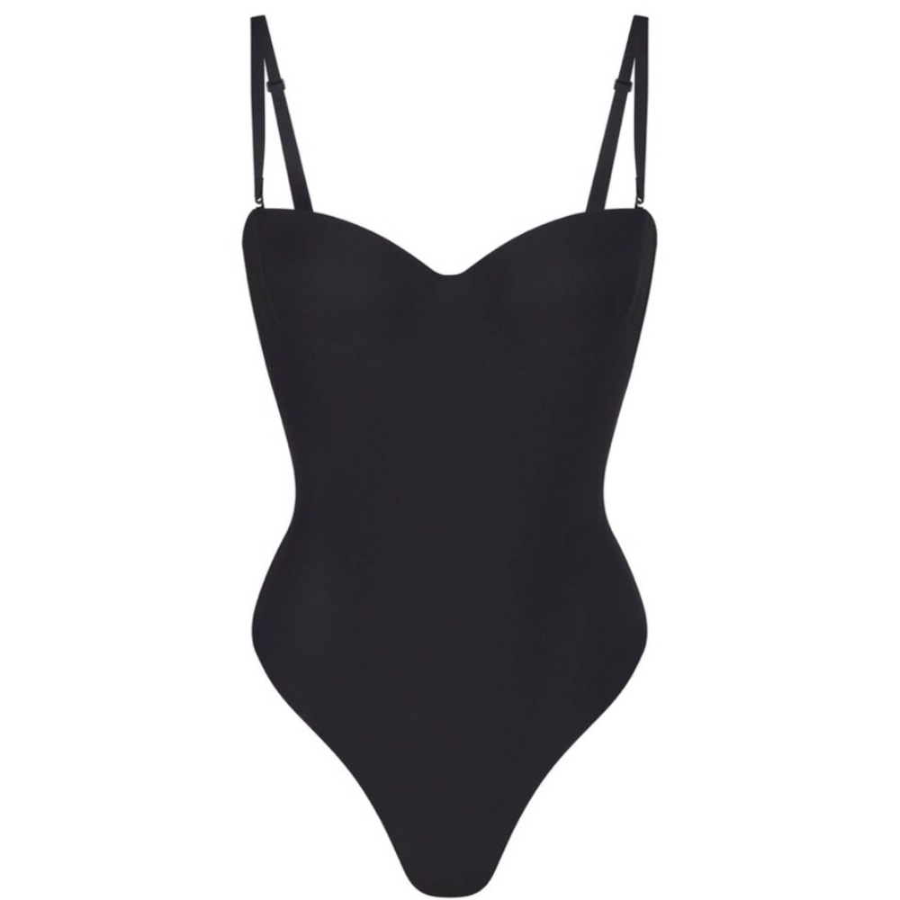 🖤✨NWT SKIMS Body Molded Underwire Thong Bodysuit Onyx Black Size Large🖤 - Picture 4 of 7